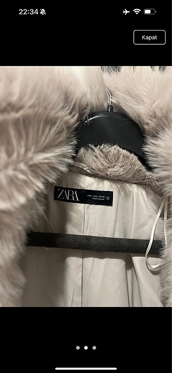 Zara Zara uzun peluş kürk