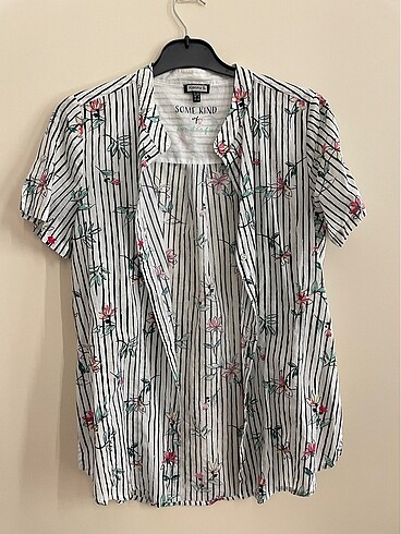 Kenneth Cole Çizgili çiçek desenli kenny gömlek