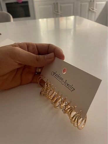  Beden Gold halka küpe seti