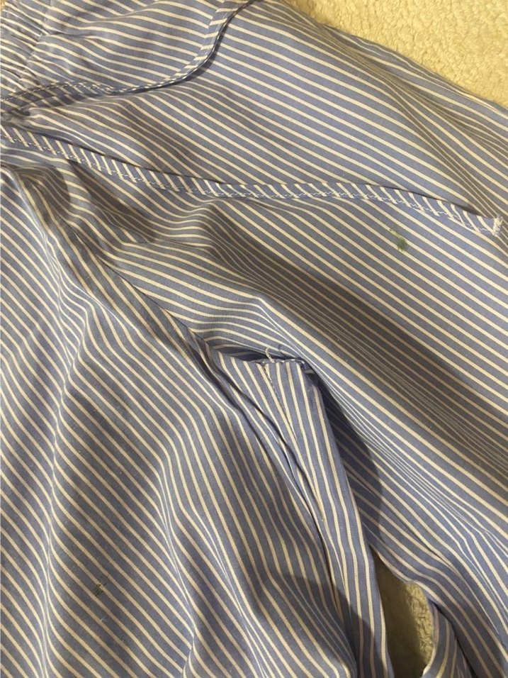 Gri Çizgili Bol Kesim Midi Kadın Pantolon - Görsel 3