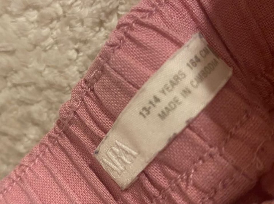 Pembe Keten Midi Kadın Pantolon - Görsel 2