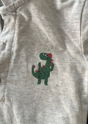 Gri Pamuklu Erkek Bebek Kısa Kollu Body - Görsel 2