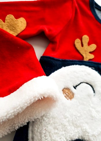 Renkli Baskılı Bebek Tulum ve Şapka Seti - Görsel 5