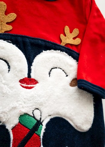 Renkli Baskılı Bebek Tulum ve Şapka Seti - Görsel 3