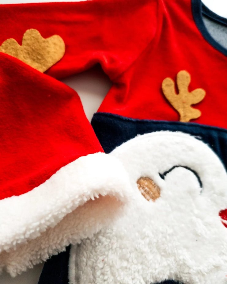 Renkli Baskılı Bebek Tulum ve Şapka Seti - Görsel 5