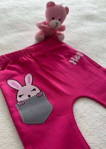 Kız Çocuk Pembe Baskılı Rahat Eşofman - Görsel 4