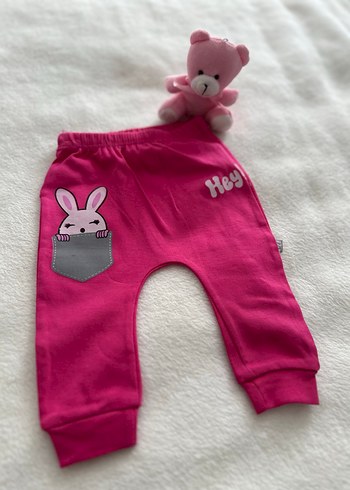 Kız Çocuk Pembe Baskılı Rahat Eşofman - Görsel 2