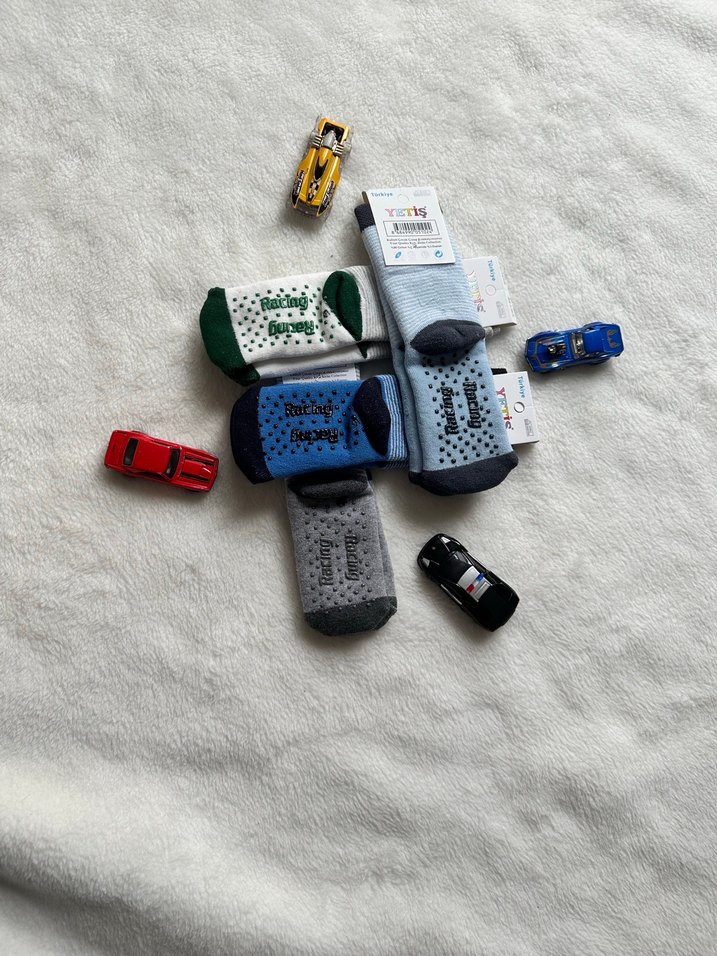 Erkek Çocuk Havlu Çok Renkli Baskılı Çorap Seti - Görsel 4