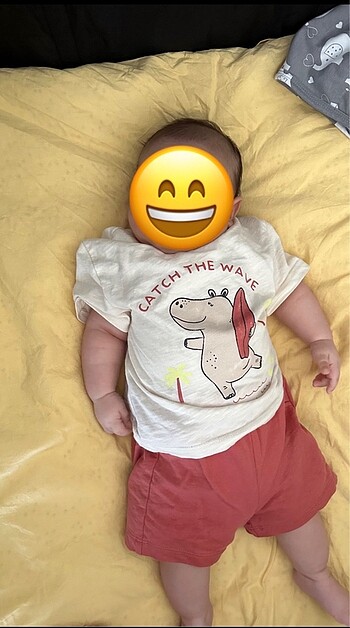 6 Ay Beden Erkek bebek alt üst takım