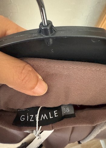 38 Beden kahverengi Renk Vizon Kumaş Pantolon