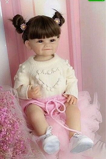 Diğer 54.99 cm reborn gamzeli bebek,