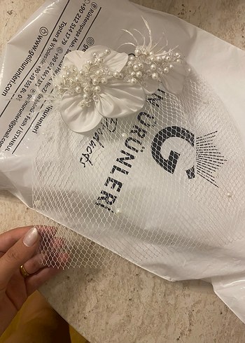 Vualet özel yapım Beyaz Dantel Vintage Kadın Saç Aksesuarı - Görsel 3