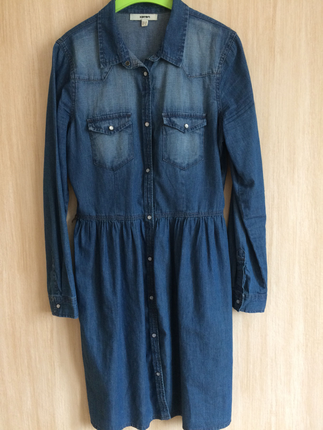 36 Beden Koton jean elbise