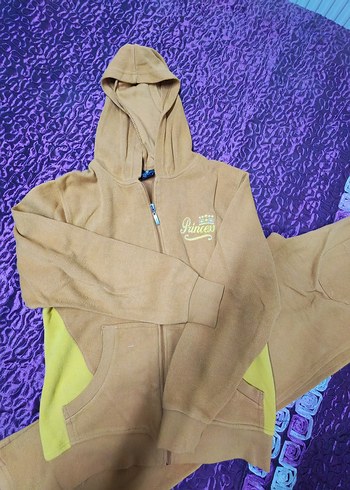 Sarı Kapüşonlu  Eşofman Takımı - Görsel 2