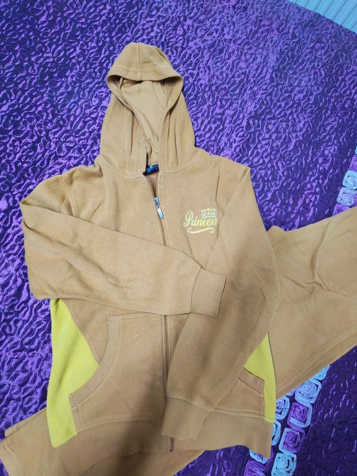 Sarı Kapüşonlu  Eşofman Takımı - Görsel 2