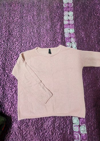 Pembe Kadın Triko Uzun Kollu Kazak - Görsel 2