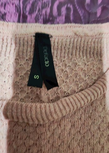 Pembe Kadın Triko Uzun Kollu Kazak - Görsel 4