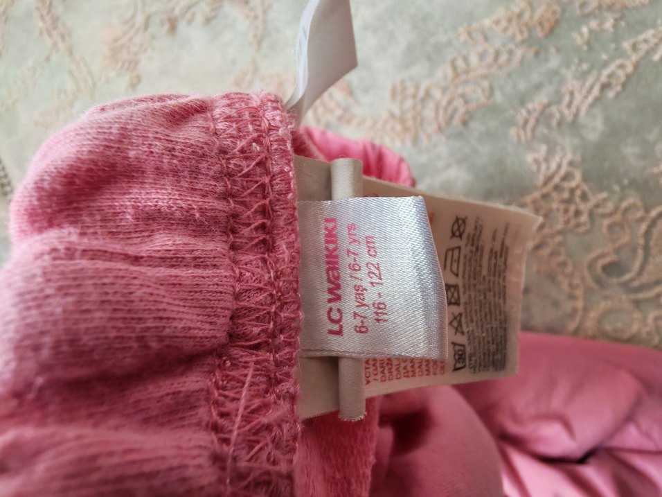 Pembe Baskılı Uzun Kollu  Kız pjama Takımı - Görsel 4