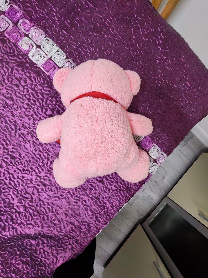 Pembe Renkli Peluş Ayıcık Oyuncak - Görsel 3