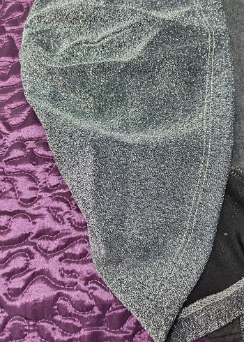 İnce topuk markaGri Kapüşonlu Triko Ceketi - Görsel 4