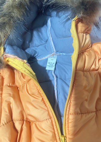 Sarı Kürklü Bebek Kayak Tulumu - Görsel 2