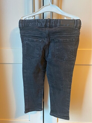 12-18 Ay Beden siyah Renk 12-18 ay eskitilmiş slim fit siyah kot