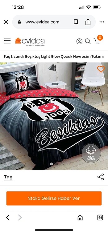 Taç Beşiktaş nevresim takımı