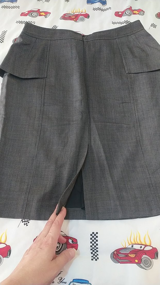 Gri Midi Pileli Kadın Kalem Etek - Görsel 4