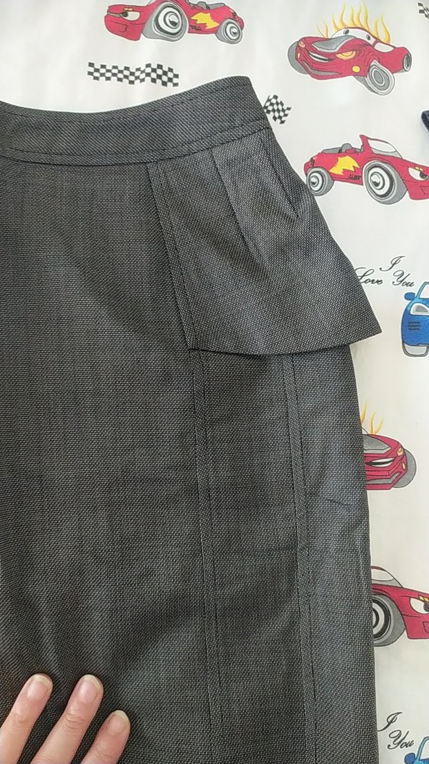 Gri Midi Pileli Kadın Kalem Etek - Görsel 3