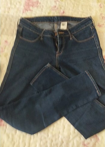 Kadın Lacivert Slim Fit Midi Kot Pantolon