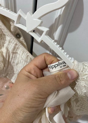 Kız Çocuk Bej Nakışlı Bohem Dantel Elbise - Görsel 4