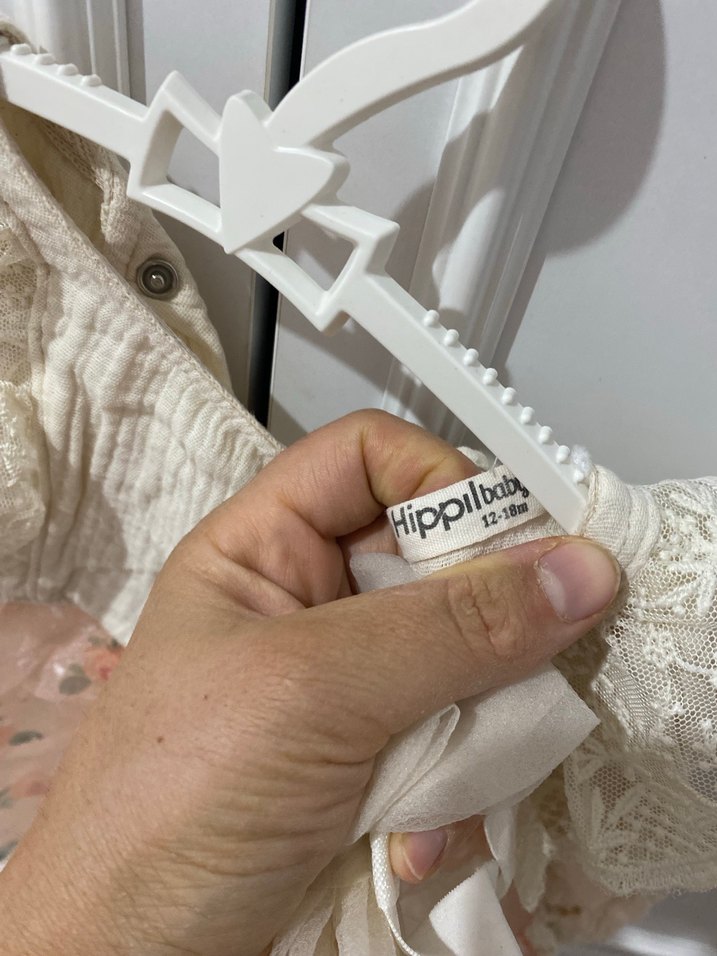 Kız Çocuk Bej Nakışlı Bohem Dantel Elbise - Görsel 4