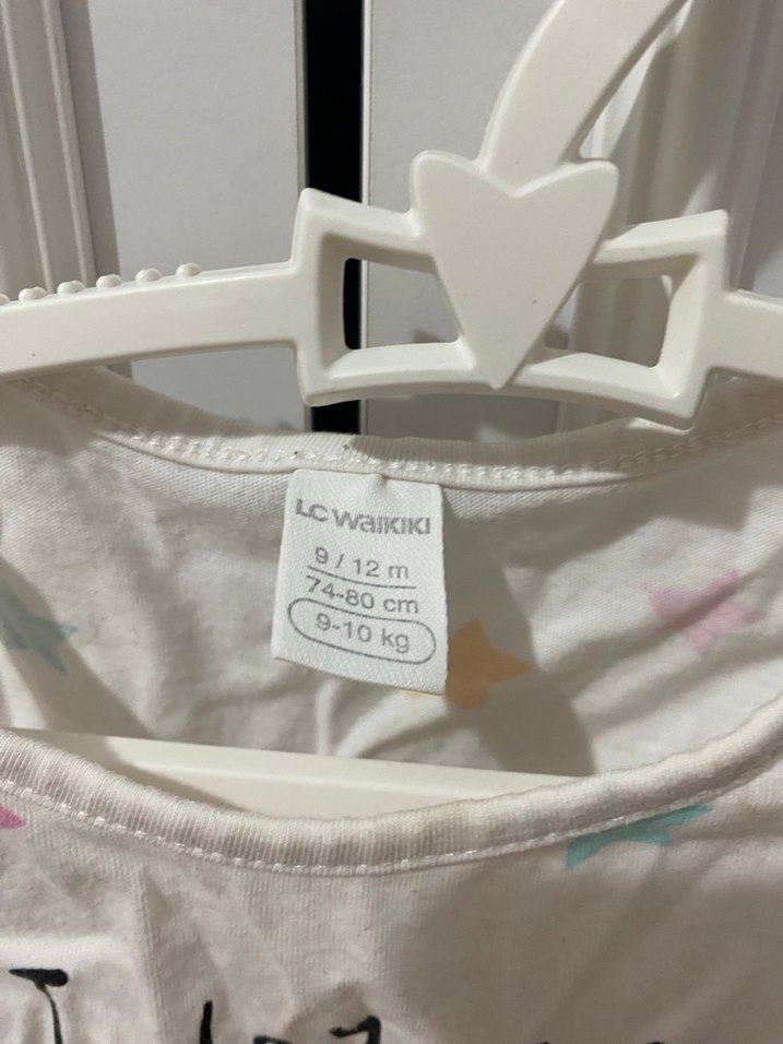 Kız Çocuk Pembe Fırfırlı Baskılı Askısız Tişört - Görsel 4