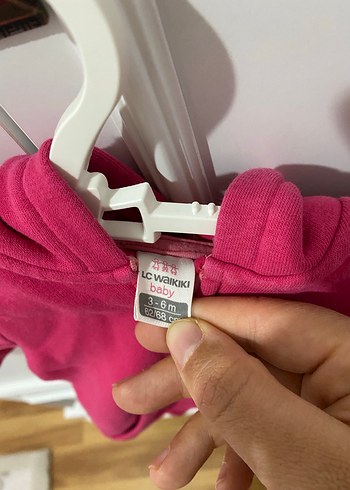 Kız Çocuk Pembe Kapüşonlu Fermuarlı Sweatshirt - Görsel 2