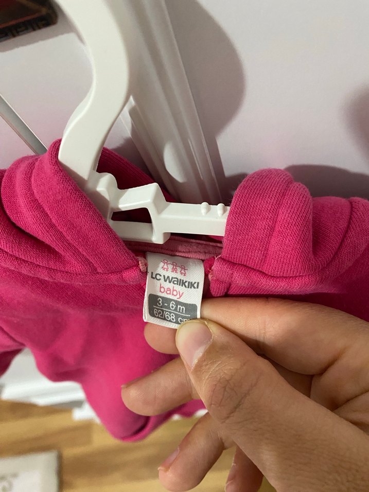 Kız Çocuk Pembe Kapüşonlu Fermuarlı Sweatshirt - Görsel 2