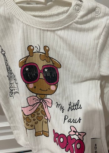 Kız Çocuk Beyaz Uzun Kollu Baskılı Sweatshirt - Görsel 3