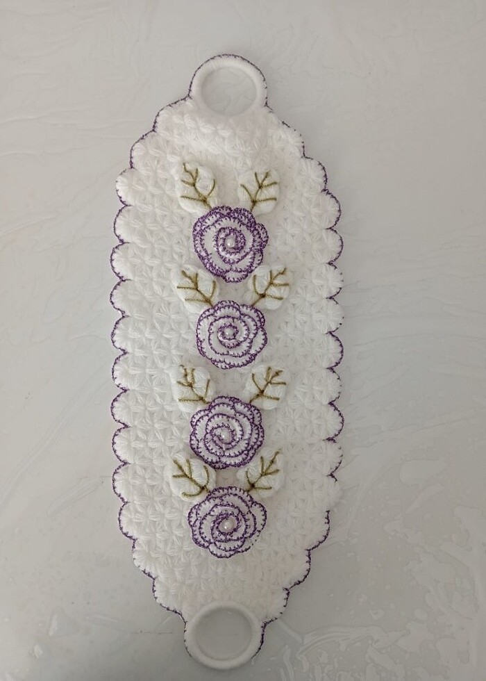 Lila beyaz takım lif  - Görsel 3