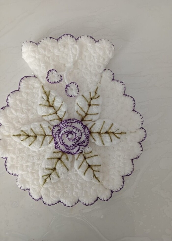 Lila beyaz takım lif  - Görsel 4