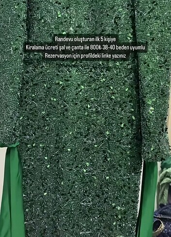 Full yeşil abiye