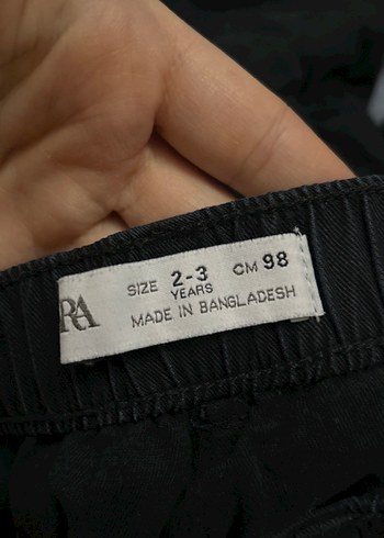 24-36 Ay Beden siyah Renk Erkek Çocuk Siyah Bol Kesim Kot Pantolon