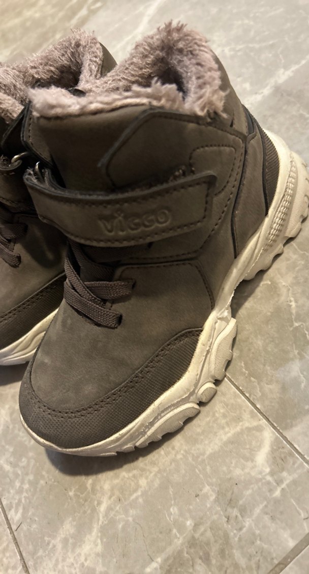 Gri Süet Erkek Çocuk Kürklü Bot - Görsel 5