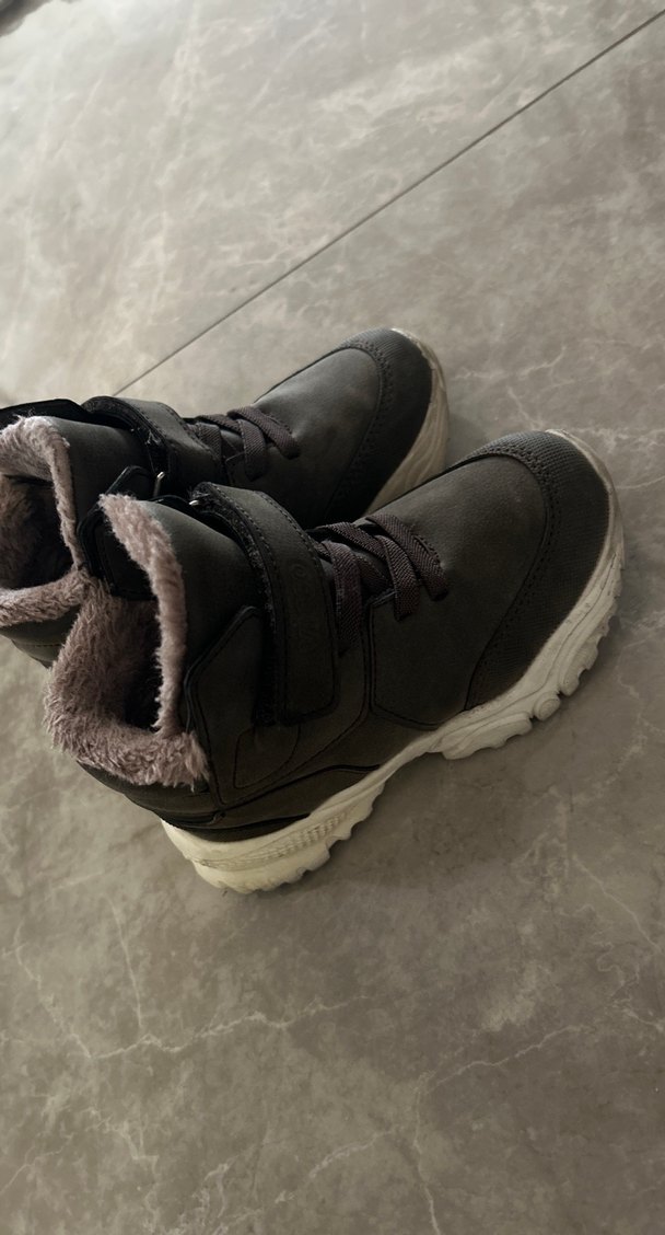 Gri Süet Erkek Çocuk Kürklü Bot - Görsel 2