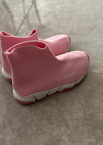 Kız Çocuk Pembe Örme Spor Ayakkabı - Görsel 3