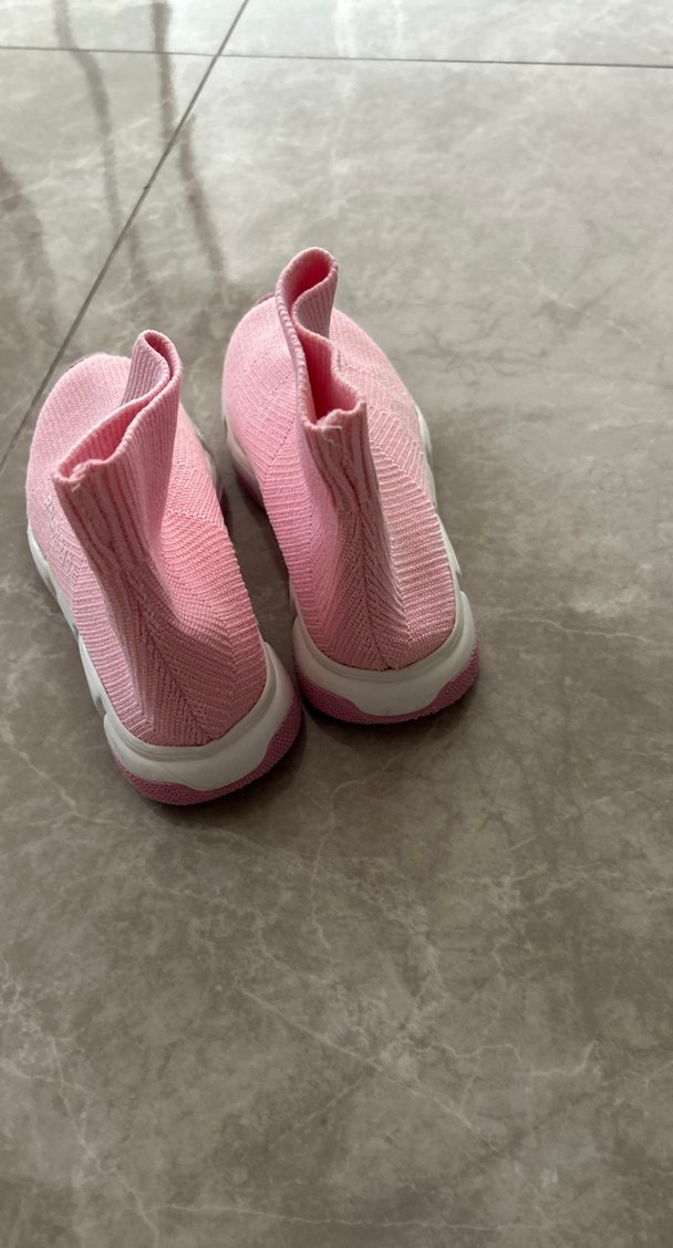 Kız Çocuk Pembe Örme Spor Ayakkabı - Görsel 2