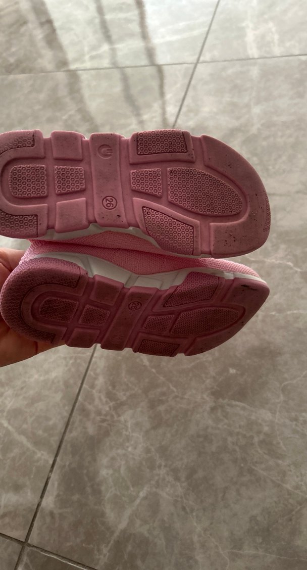 Kız Çocuk Pembe Örme Spor Ayakkabı - Görsel 4