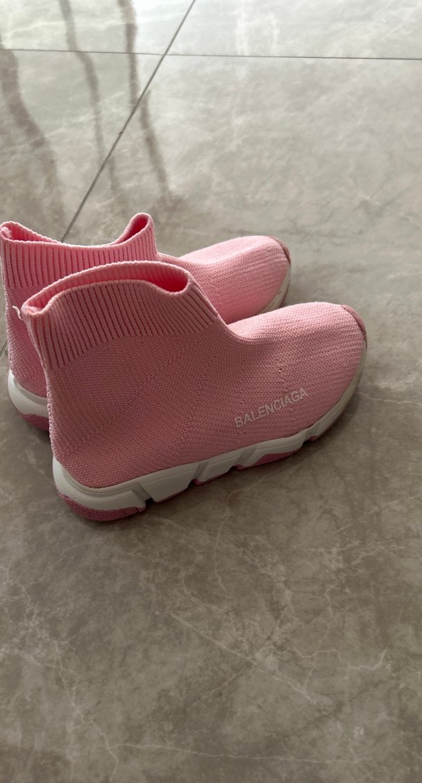 Kız Çocuk Pembe Örme Spor Ayakkabı - Görsel 3