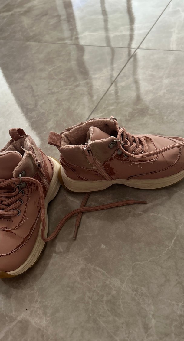 Kız Çocuk pembe Bağcıklı Bot - Görsel 5