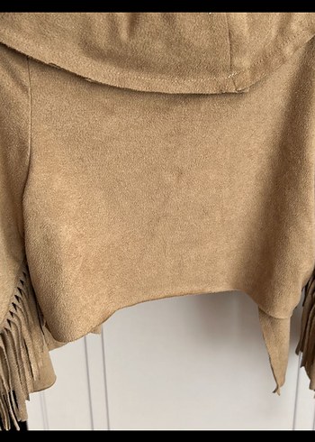 Kız çocuk Süet Mini Ceket - Görsel 3