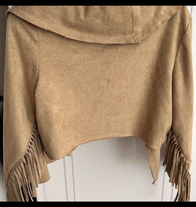 Kız çocuk Süet Mini Ceket - Görsel 3