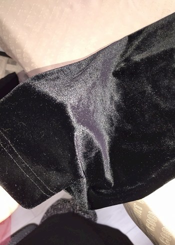 Siyah Parlak Süet Düğmeli Erkek Pantolon - Görsel 3